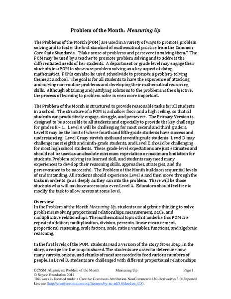 Measuring Up Activity