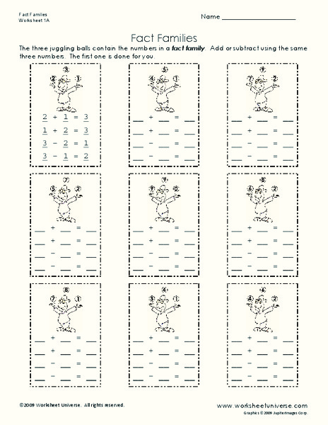 Fact Families Worksheet