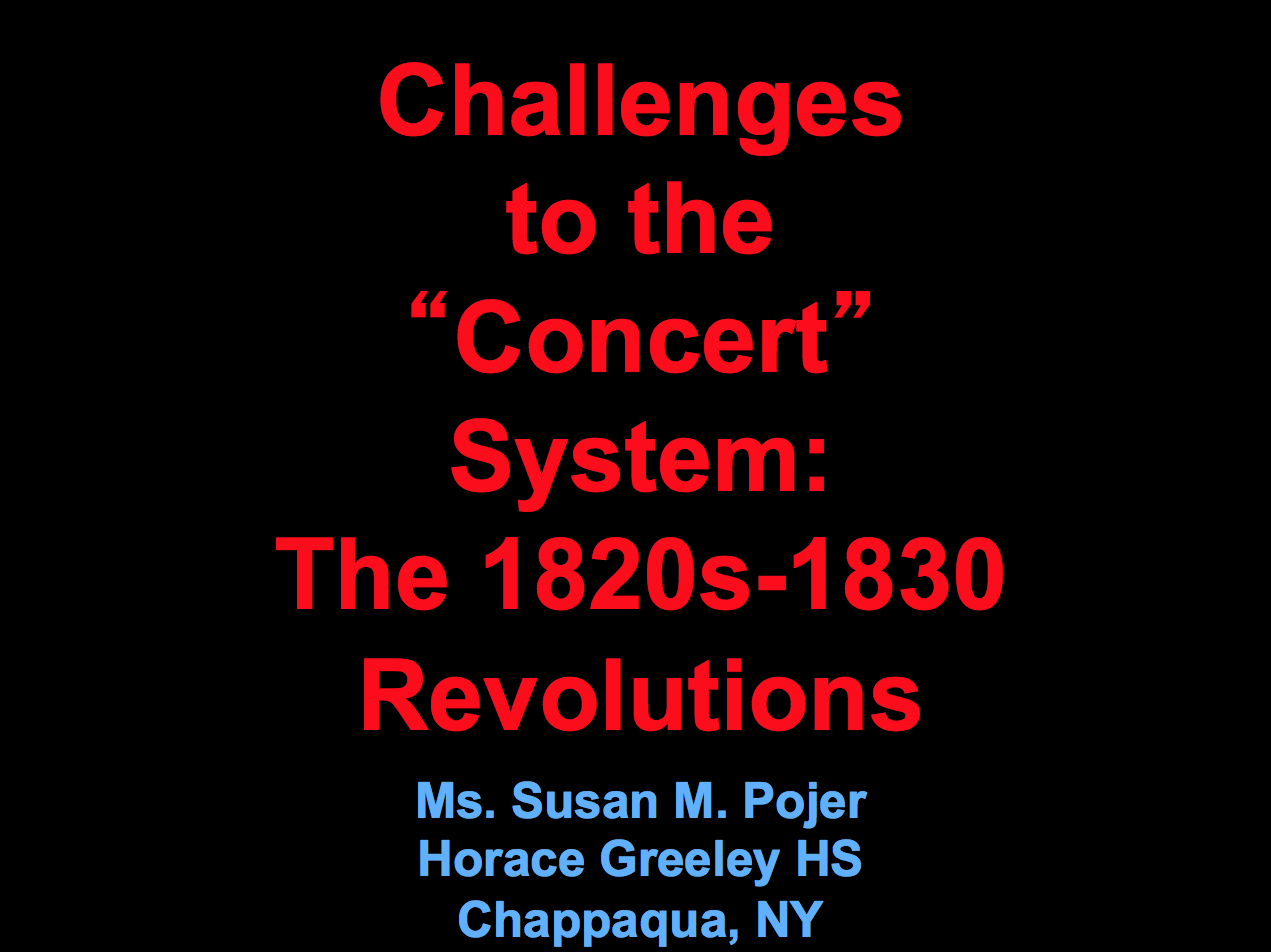 Challenges to the Concert System PPT