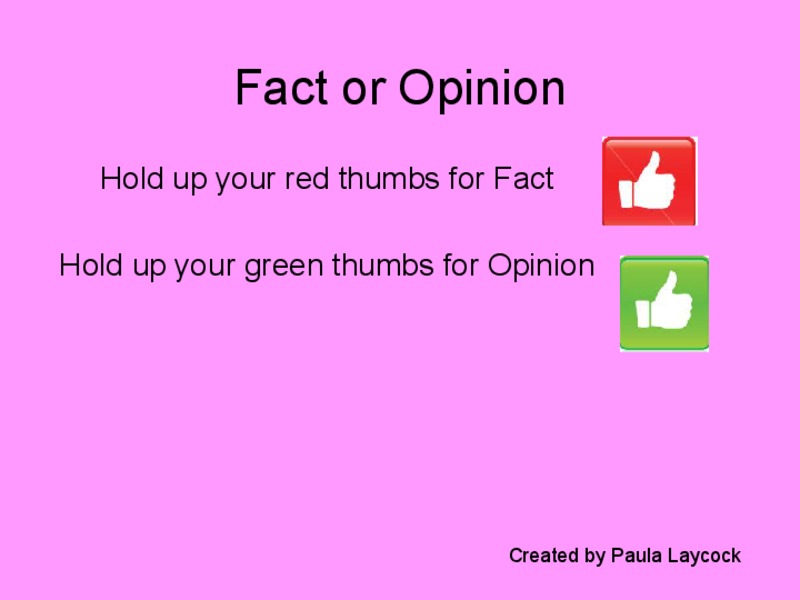 Fact or Opinion PPT