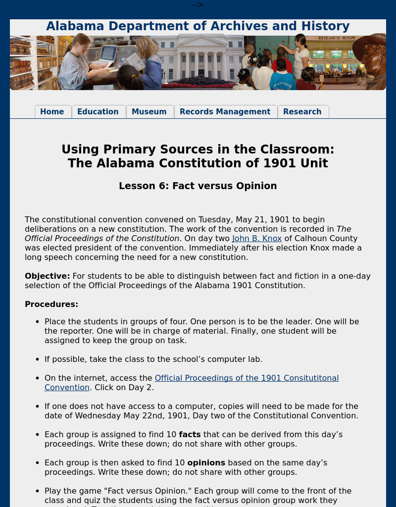 Fact versus Opinion Lesson Plan