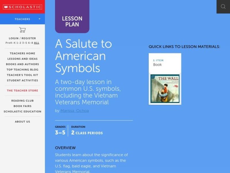 A Salute to American Symbols Lesson Plan