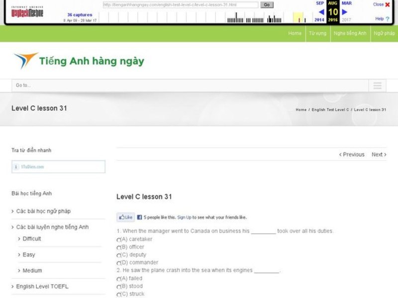 English: Level C Lesson 31 Interactive