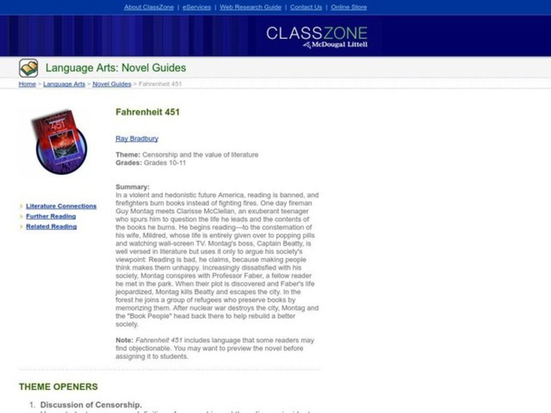Fahrenheit 451 Lesson Plan