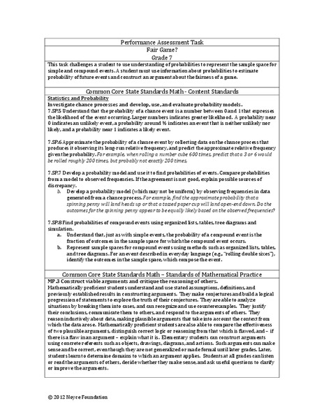 Fair Game? Assessment