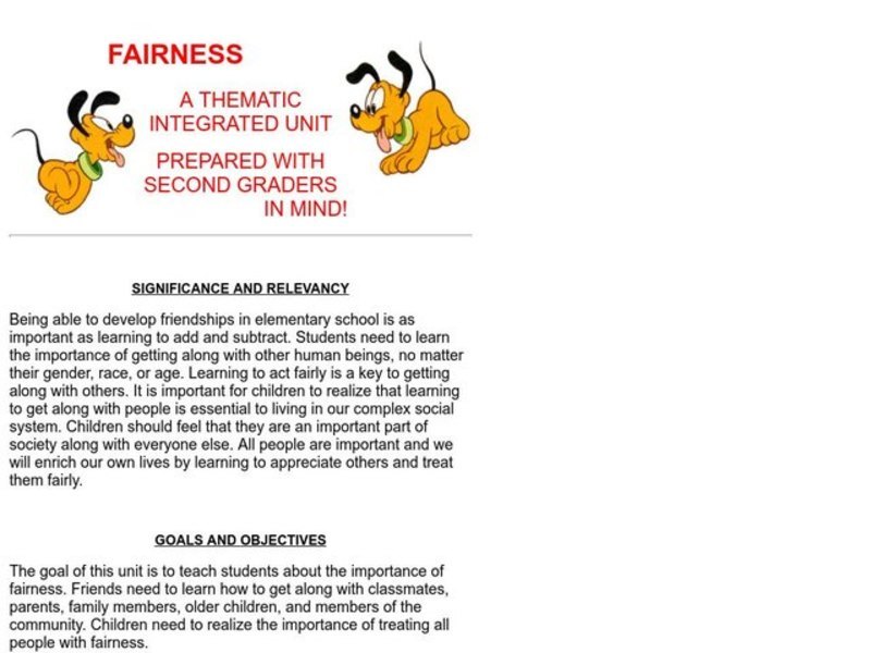 Fairness Lesson Plan