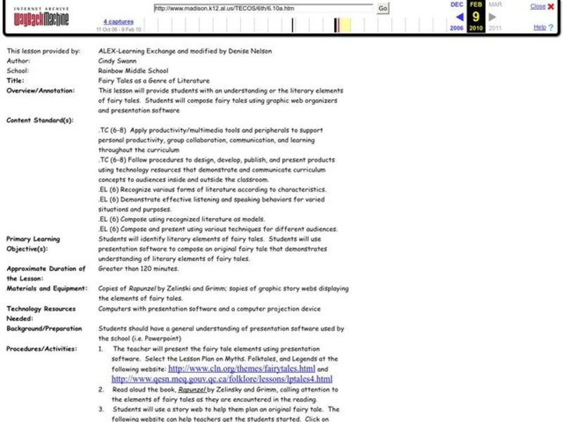 Fairy Tales as a Genre of Literature Lesson Plan