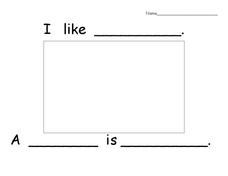 I like __________. Worksheet