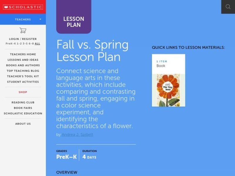 Fall vs. Spring Lesson Plan