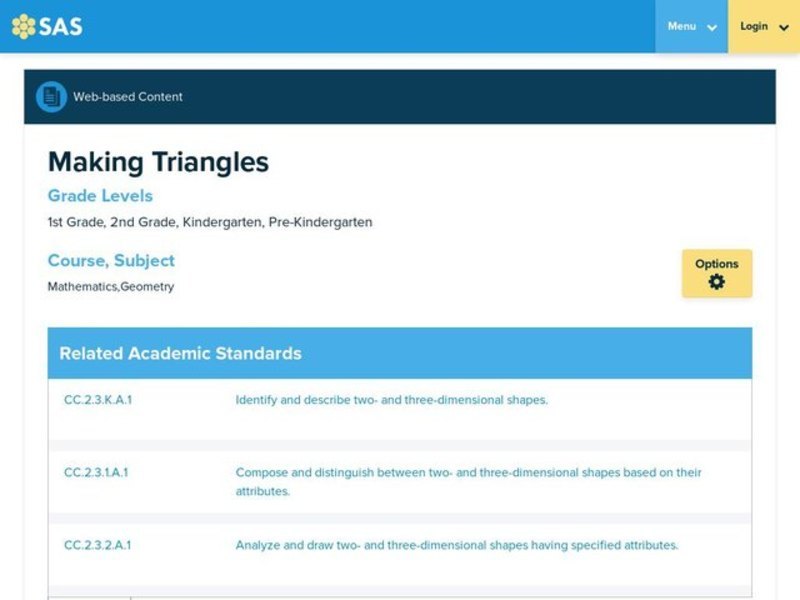 Making Triangles Lesson Plan