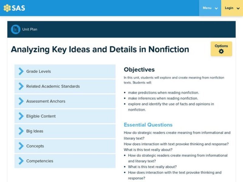 Analyzing Key Ideas and Details in Nonfiction Lesson Plan