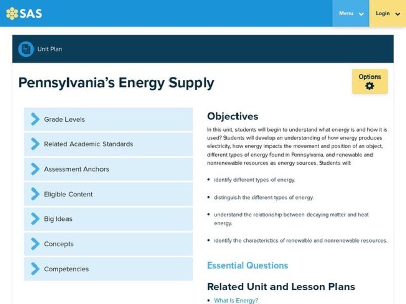 Pennsylvania’s Energy Supply Lesson Plan