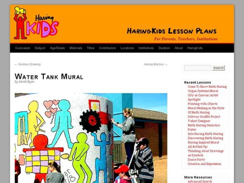 Water Tank Mural Lesson Plan