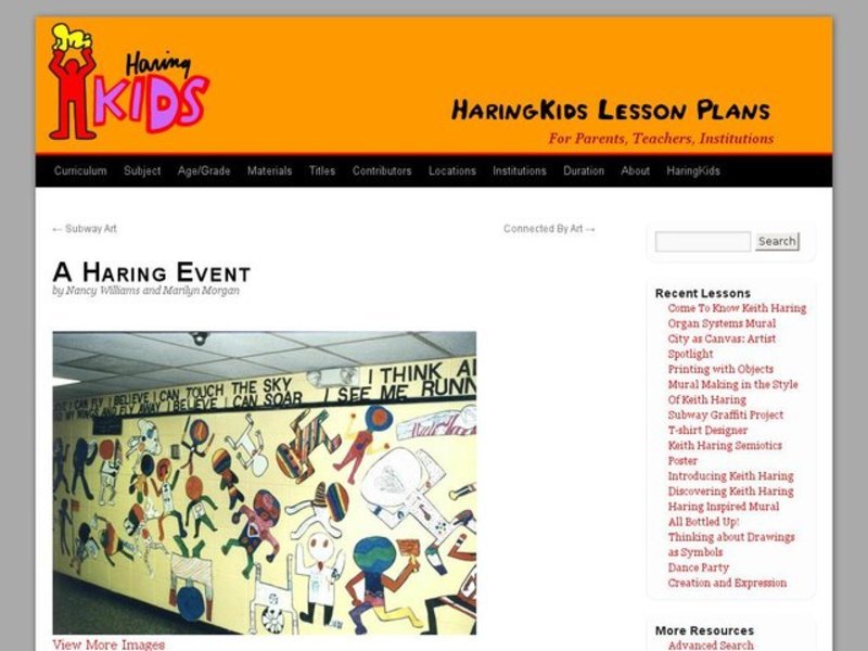 A Haring Event Lesson Plan