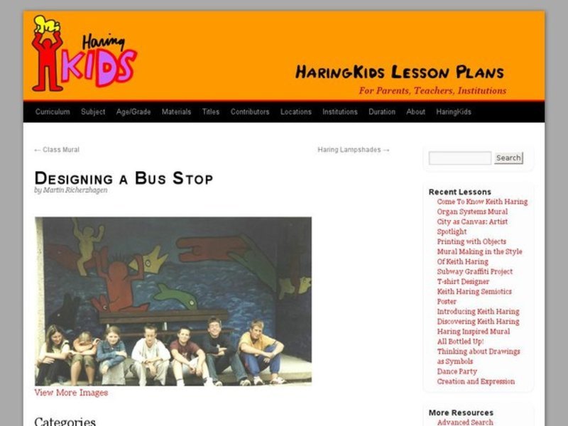 Designing a Bus Stop Lesson Plan