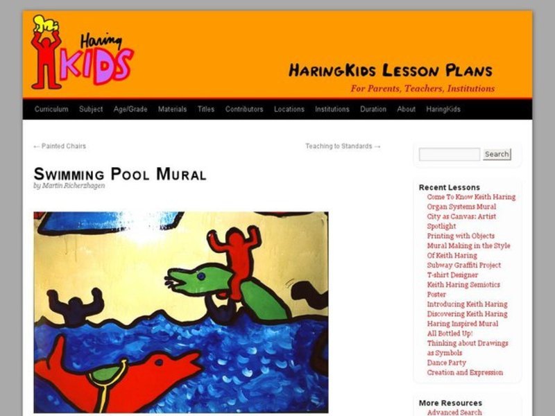 Swimming Pool Mural Lesson Plan