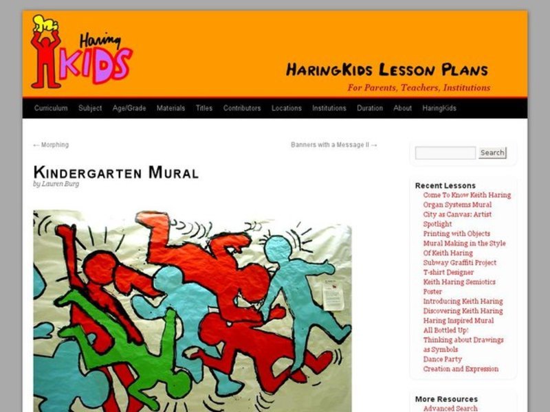 Kindergarten Mural Lesson Plan