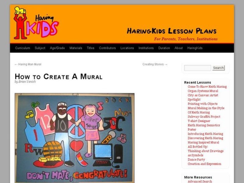 How To Create A Mural Lesson Plan