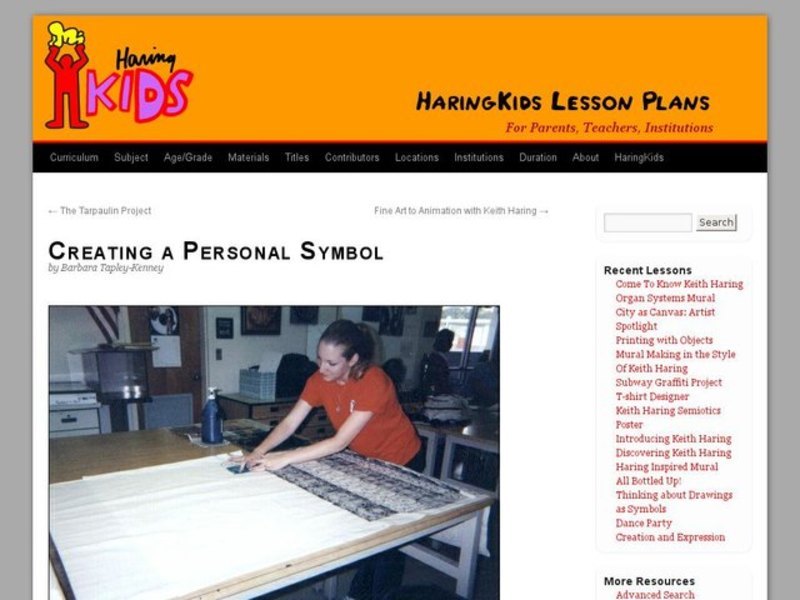 Creating a Personal Symbol Lesson Plan