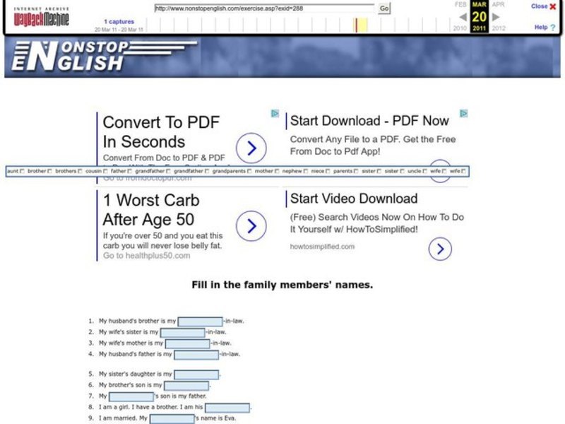 Family Relationships Interactive