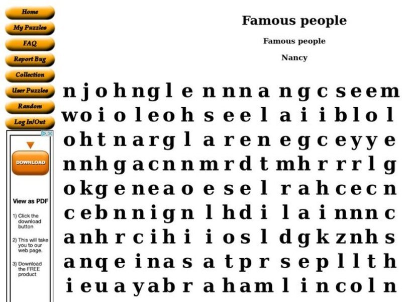 Famous people Worksheet