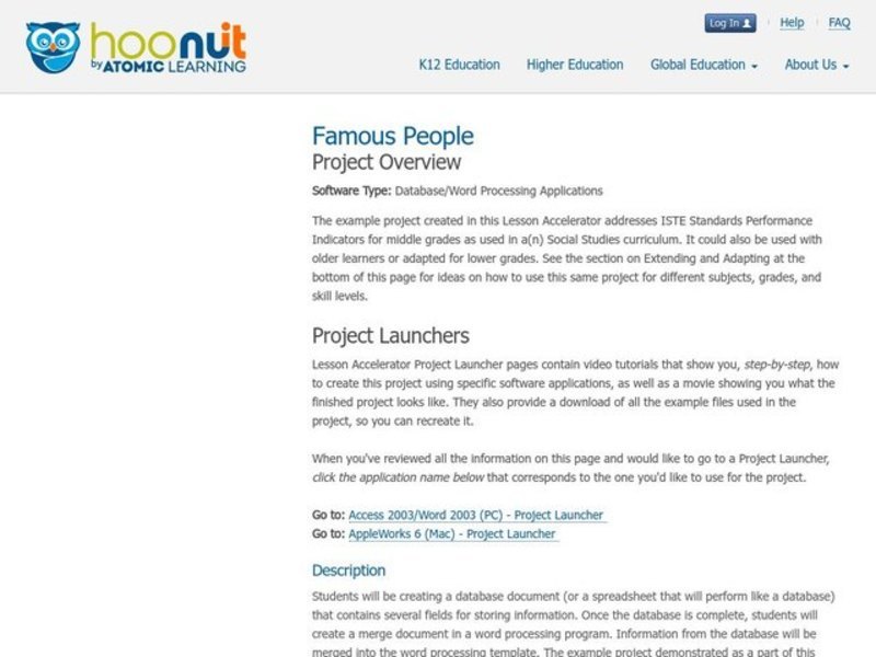 Famous People Lesson Plan