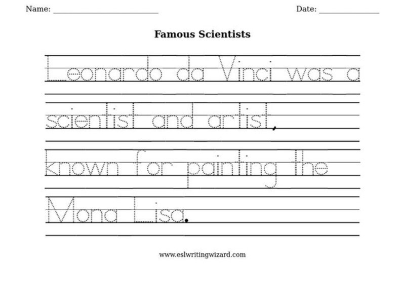 Famous Scientists Worksheet