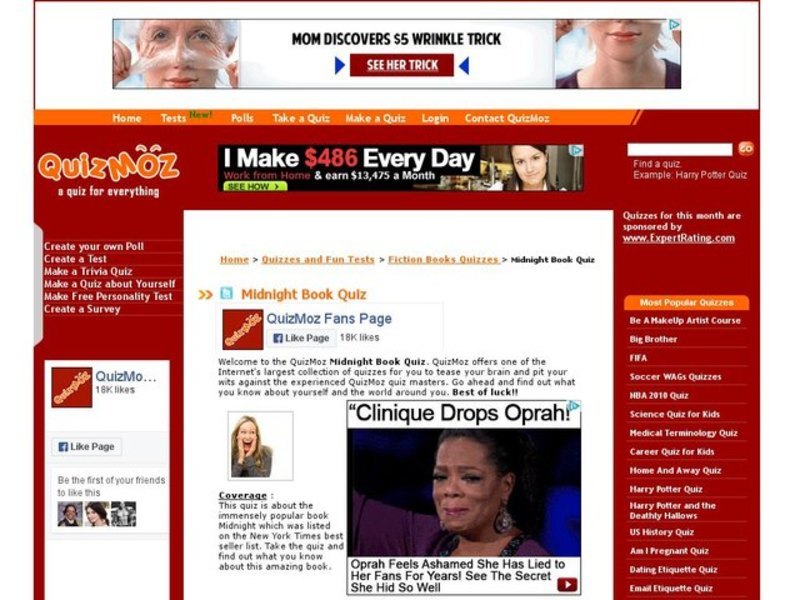 "Midnight" Book Quiz Interactive