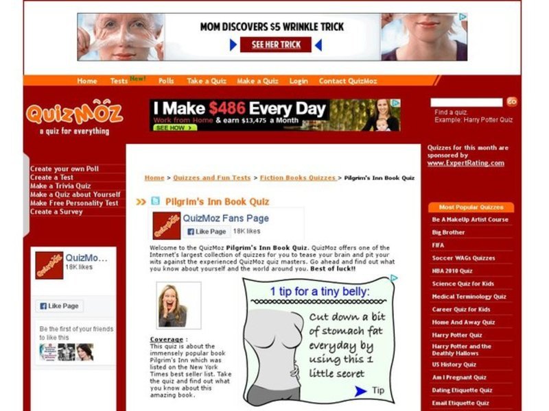 "Pilgrim's Inn" Book Quiz Interactive