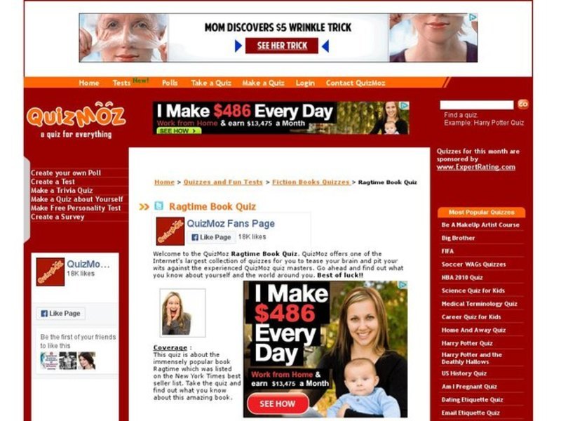 Ragtime Book Quiz Interactive