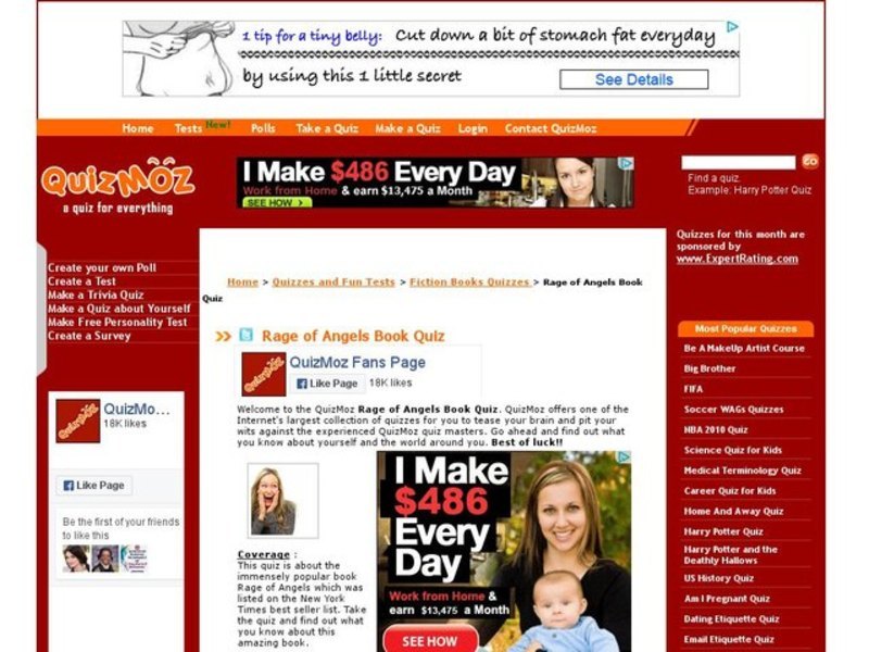 Rage of Angels Book Quiz Interactive