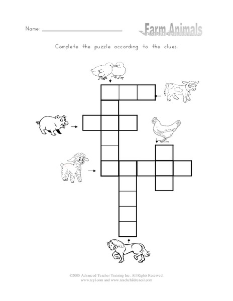 Farm Animals Worksheet