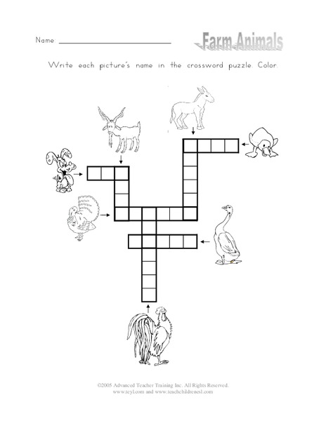 Farm Animals Worksheet