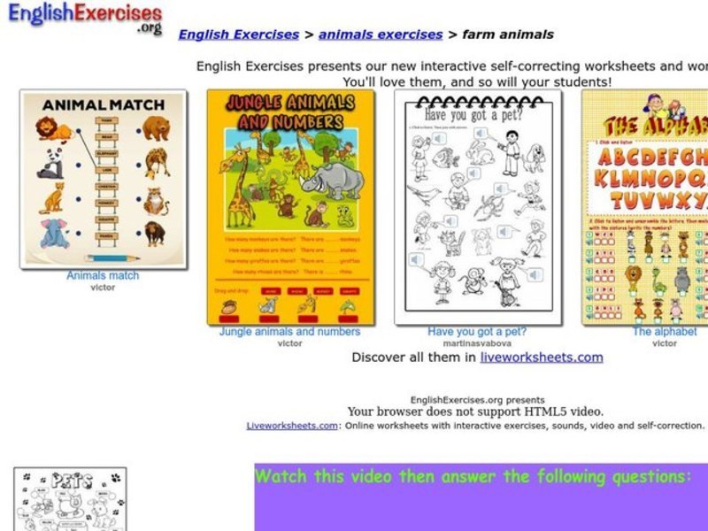 Farm Animals Interactive