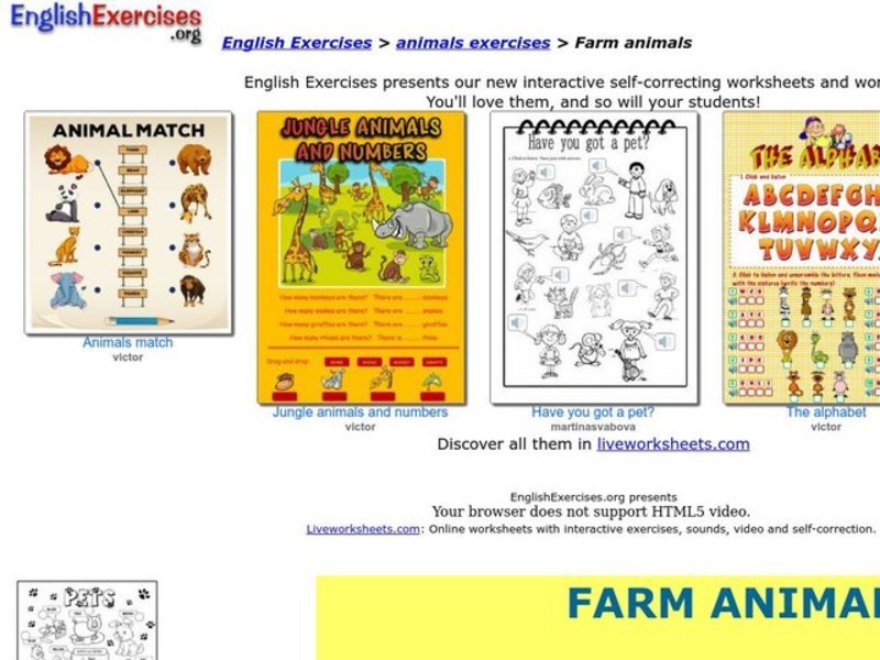 Farm Animals Interactive