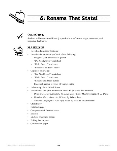 Rename That State! Lesson Plan