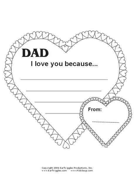 Father's Day Card Worksheet