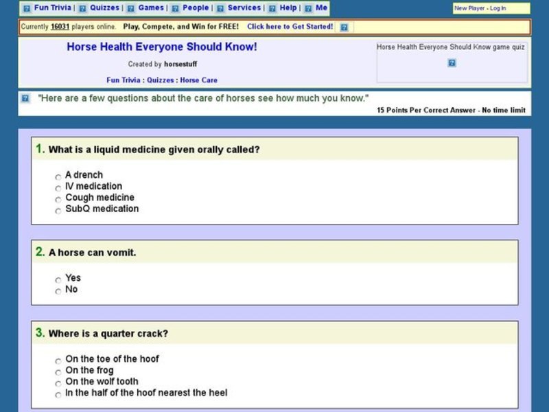 Horse Health Everyone Should Know! Interactive