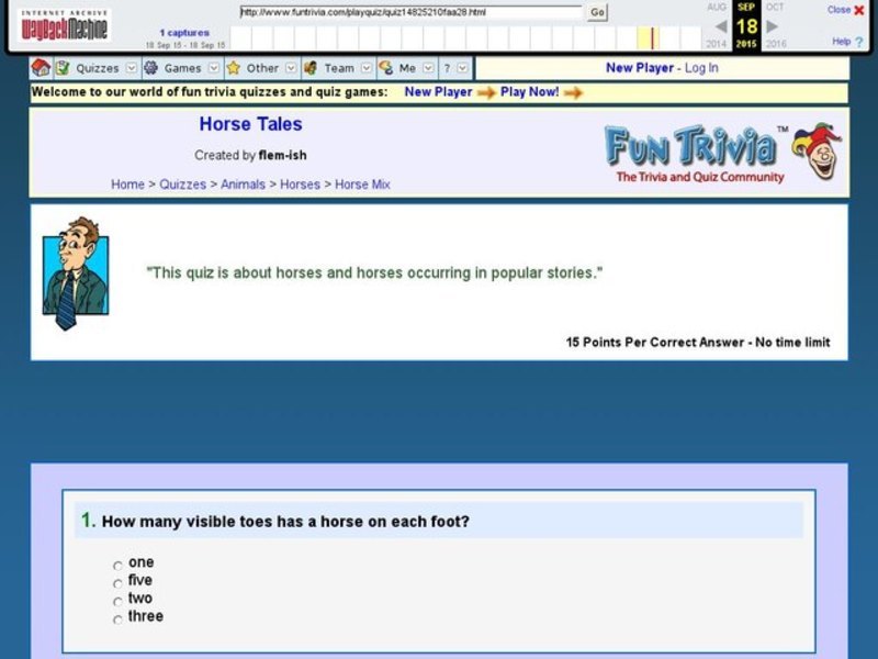 Horse Tales-Trivia Quiz Interactive