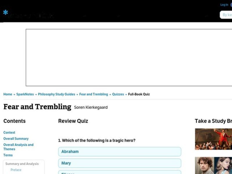 Fear and Trembling Interactive