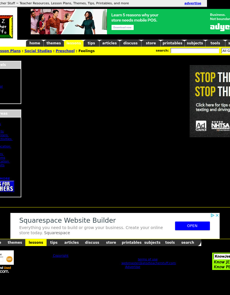 Feelings Lesson Plan