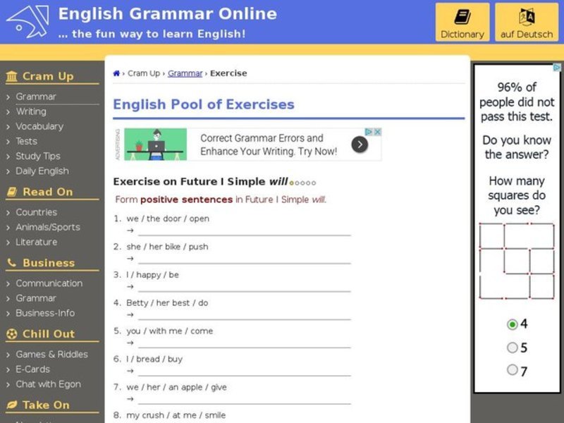 Future I Simple-Will Interactive
