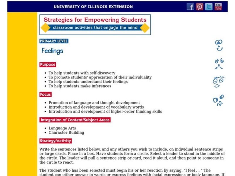 Feelings Lesson Plan