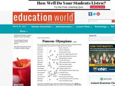 Famous Olympians Lesson Plan