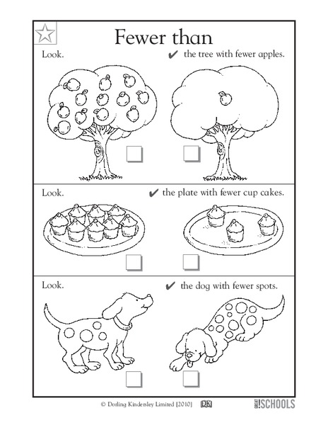 Fewer Than Worksheet