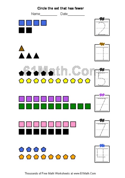 Fewer Than Worksheet