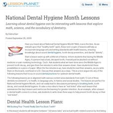 National Dental Hygiene Month Lessons Lesson Planet Article