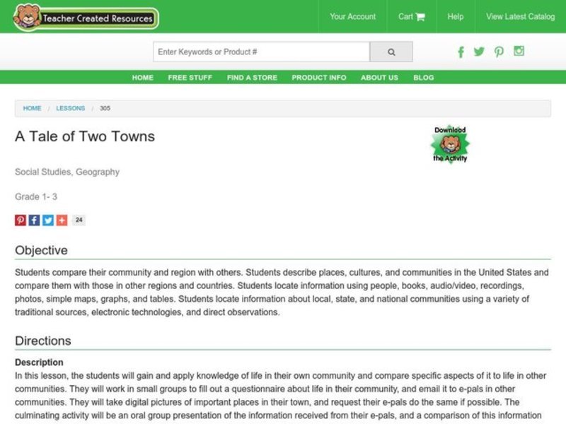 A Tale of Two Towns Lesson Plan