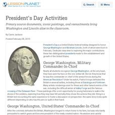Presidents' Day Activities Lesson Planet Article