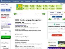 Figurative Language Scavenger Hunt Lesson Plan